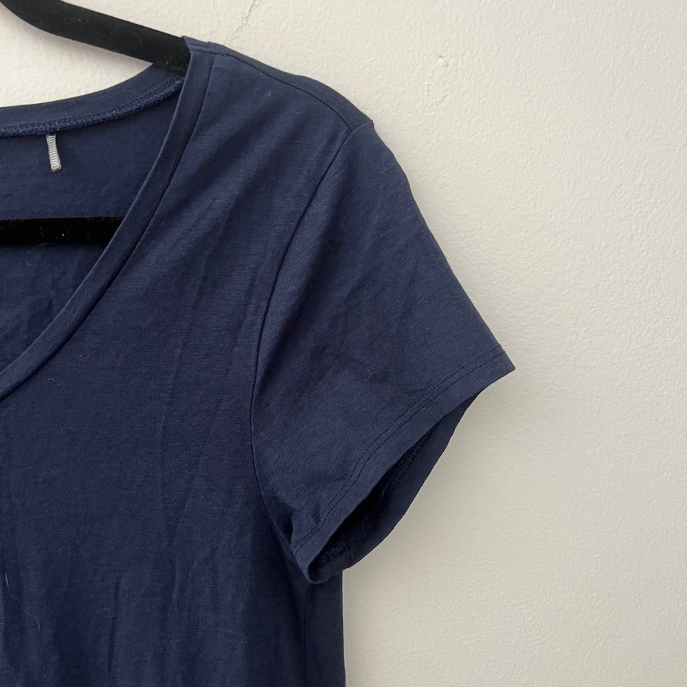 Toad&Co Womens Medium Navy Blue Organic Cotton Blend T-Shirt Dress Pockets‎ - Picture 7 of 7